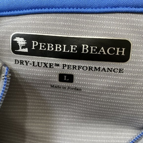 Pebble Beach Dry-Luxe Performance 1/4 Zip Gray Long Sleeve Mens Shirt Sz Large - Picture 8 of 10